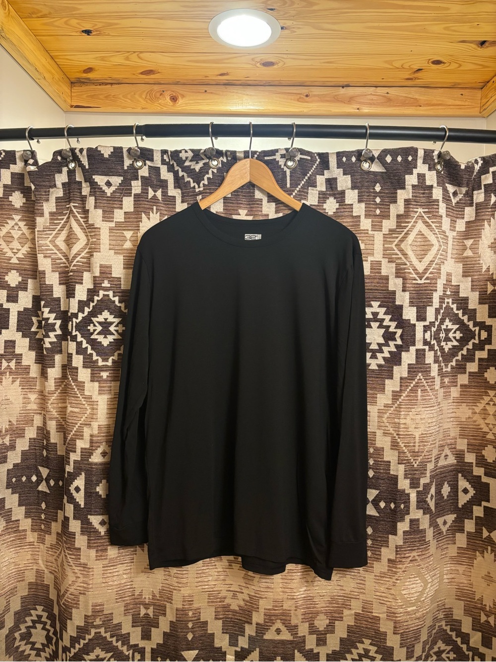 32 Degrees Heat Black Long Sleeve Top, Layering Piece, Activewear, Size XL